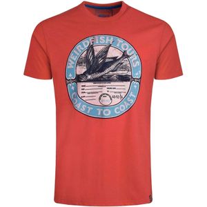 Weird Fish Grafisch T-shirt voor heren (Retro Rood)