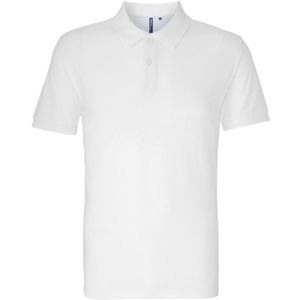 Asquith & Fox Menselijk Organisch Klassiek Fit Poloshirt (Wit) - Maat XL