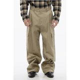 Off White - Beige Cargo Broek - Heren - Katoen - Geborduurd Logo