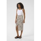 Kaffe - Abstract Luipaard Rib Rok - Bruin - Dames
