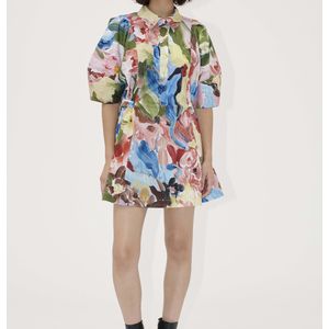 Damesjurk Stine Goya met gestructureerde mouwen in Multicolour