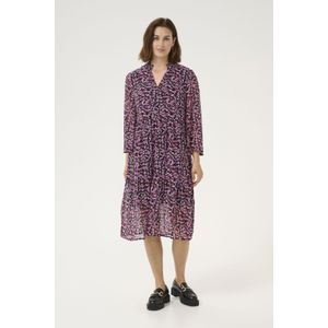 Jurk - Multicolour - Loose Fit - Onder de Knie - 3/4 Mouwen