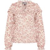 DreiMaster - Vintage Blouse - Oudroze - Bloemenprint - Lange Mouw