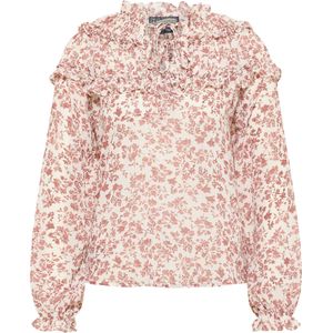 DreiMaster - Vintage Blouse - Oudroze - Bloemenprint - Lange Mouw