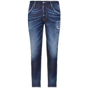 Dsquared2 Skater Jean Versleten Effect Donkerblauwe Jeans - Maat 30/30