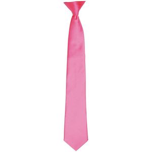 Premier Kleuren Heren Satin Clip Tie (Fuchsia)