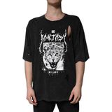 Dolce & Gabbana - Leopard Graphic Tee - T-shirt - Zwart - Korte Mouwen