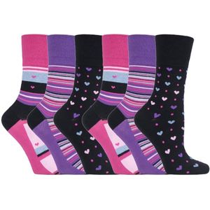 6 paar sokken zonder elastiek damessokken met zachte grip - GG134