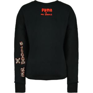 Puma - x Mr Doodle - Sweatshirt - Zwart - Lange Mouw Crew Neck
