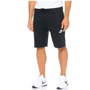 Nike Heren Fleece Sweat Shorts Zwart 803672-010 - Maat S