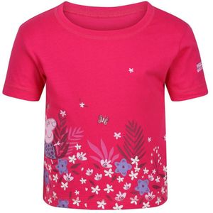 Regatta Childrens/Kids Peppa Pig Bloem T-Shirt met korte mouwen (Roze Fusie)