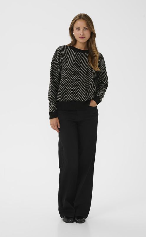 Pullover KAbitzy Pullover Loose fit black offwhite