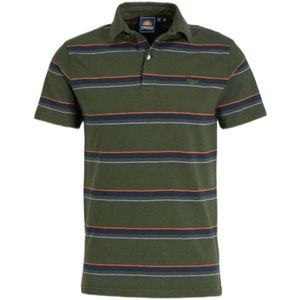 Superdry Gestreepte Regular Fit Polo Groen - Heren - Maat S