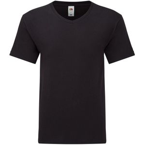 Fruit of the Loom - Iconisch 150 - T-shirt - Zwart - Korte Mouwen