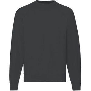 Fruit Of The Loom Heren Raglan Mouwen BelcoroÂ® Sweatshirt (Licht Grafiet)