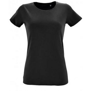 SOLS Dames/dames Regent Fit T-Shirt met korte mouwen (Diep zwart)