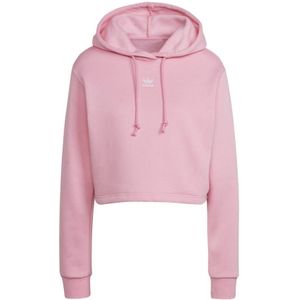 Women's adidas Originals Adicolor Essentials Crop Fleece Hoody in Pink
