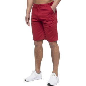 Enzo - Chino Korte Broek - Rood