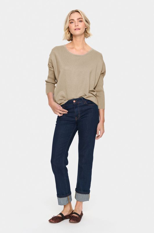 Saint Tropez, Dames, Truien, Bruin, Maat: L Viscose,