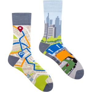 SPOX SOX - Heren & Dames Big City Life Mismatch Sokken - Grote Stadsleven - Big City Life