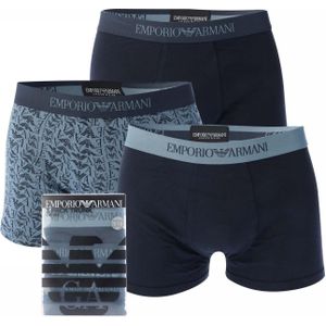 Emporio Armani Heren boxershorts van biologisch katoen (3-pack) (Grijs/Zwart)