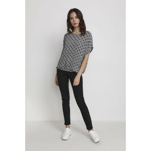 Blouse met lange mouwen Regular fit Black/Chalk/Rose Fan Print black multi