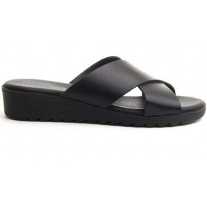Purapiel Wedge Sandal ConfortGel33a22 in zwart