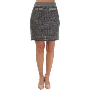 Ted Baker Dames/Dames Sanniaa Metallic Gebreide Minirok (Gunmetal)