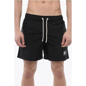 Zwemshort met trekkoord in zwart