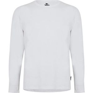 Heren lonsdale T-shirt met lange mouwen in Wit
