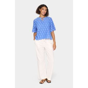 Saint Tropez, Dames, Blouses & Shirts, Blauw, Maat: L