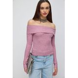 Nomatter-What - Chemisier - Grijs - Aansluitende Pasvorm - Lange Mouwen