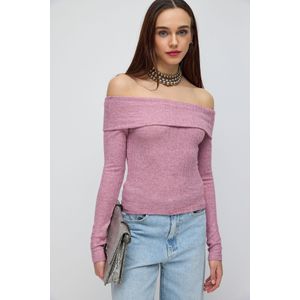 Nomatter-What - Chemisier - Grijs - Aansluitende Pasvorm - Lange Mouwen