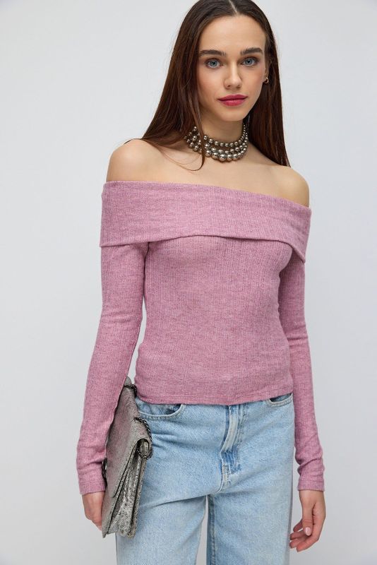 Nomatter-What - Chemisier - Grijs - Aansluitende Pasvorm - Lange Mouwen