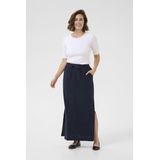 Kaffe - Midnight Marine Rok - Blauw - A-lijnrok - Met Zijsplitten