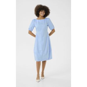 CULTURE - Jurk - Hemelsblauw - Knielengte - Halve Mouw