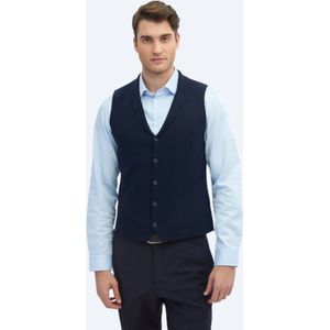 Platgeweven gebreid vest