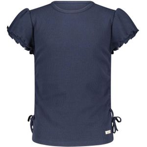 NoBellâ€™ T-shirt Koya met ruches donkerblauw
