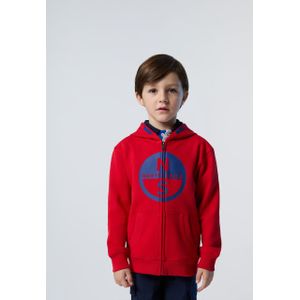 North Sails Hoodie Rits met maxi-logo