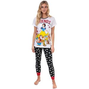 Disney Snow White-pyjama Voor Dames In Wit En Zwart - Maat 42