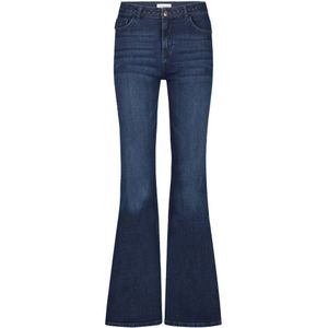 Fabienne Chapot high waist flared jeans Eva met borduursels donkerblauw