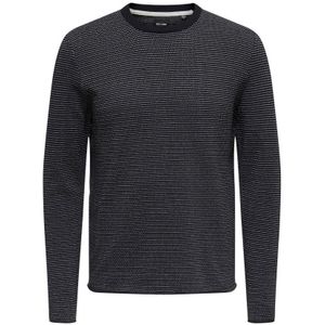 ONLY & SONS Gestreepte Trui ONSNIGUEL Dark Navy - Maat XL