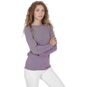 Crown Of Edinburgh Cashmere Dames Trui Met Boothals Coe 0025 Amethyst