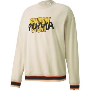 Puma x Randomevent - Lange Mouw Crew Hals - Crème - Heren Trui