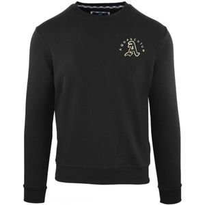 Aquascutum Embossed A Logo Black Sweatshirt