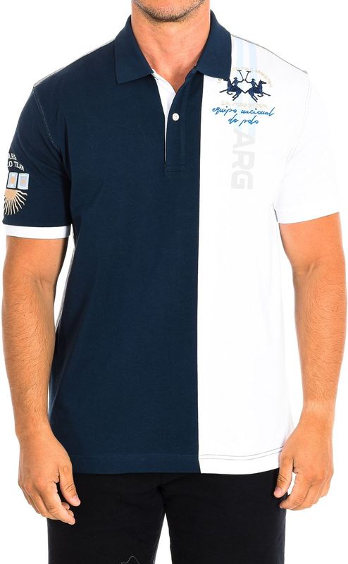 La Martina - TMP608-JS303 - Polo - Marine-Wit - Korte Mouwen