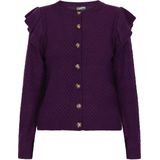 DreiMaster - Vest - Structuurpatroon - Ronde Halslijn - Knoopsluiting - Lange Mouwen