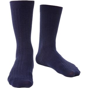 Steven - Heren 1 Paar Merino Wol Sokken met Zachte Boord, Niet-elastische Sokken - Marine