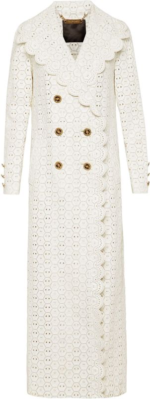 Philipp Plein - Lange Sangallo Leren Trenchcoat - Wit - Dames