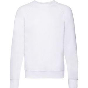 Fruit of the Loom Unisex Lichtgewicht Raglan Sweatshirt voor volwassenen (Wit)